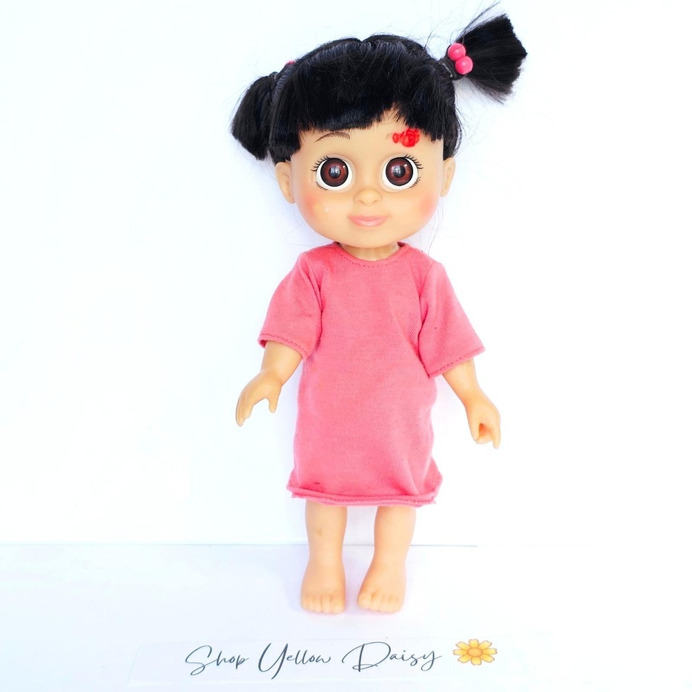 Disney Monsters Inc Boo 12" Toddler Doll Pink Shirt Pigtails Pixar Collectible